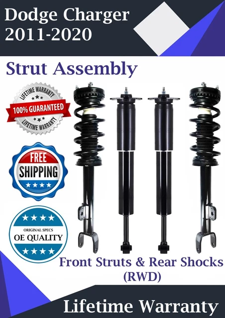 OE Front Struts & Rear Shock For 2011-2020 Dodge charger RWD Lifetime Warranty