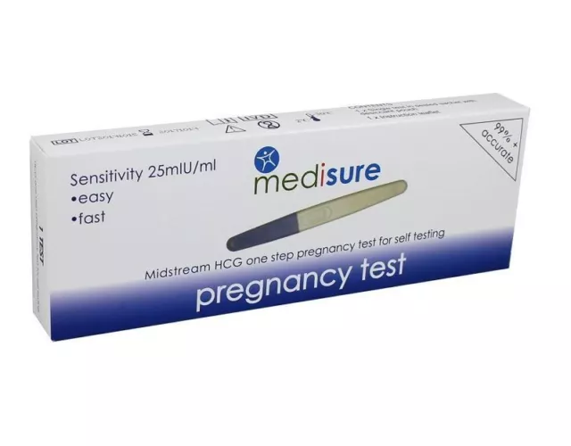 MediSure Pregnancy Test Sensitivity 25mlU/Ml Early Easy Fast Self Testing Urine