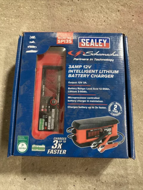 Sealey SPI3S Intelligent Lithium Battery Charger 3Amp 12V