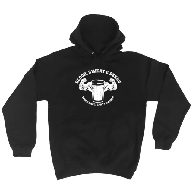 Blood Sweat And Beers Gym - Novelty Mens Womens Clothing Funny Hoodies Hoodie