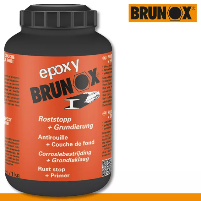 Brunox 1000ml Epoxy Anti-rouille Couche Primaire Protection Fer Clôture Grille