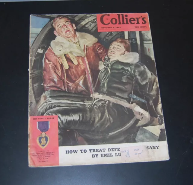 Oct 2 1942  Collier's magazine WWII Purple Heart