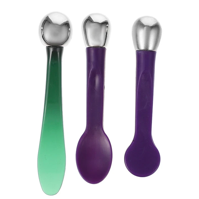 3 Pcs Face Cream Eye Stick Mini Massager Applicator Make Scoop Cosmetic