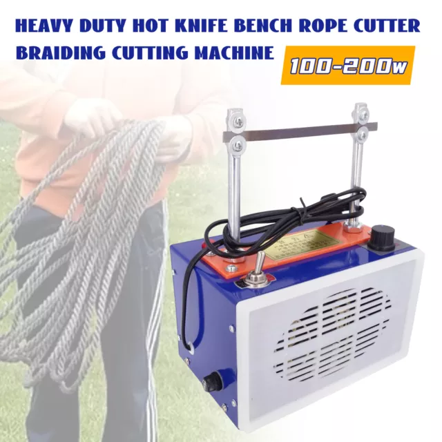 Electric Rope Cutter, 110V 100-200W Bench Hot Knife Thermal Blade Rope Foam  Ribbon Cutter Stepless Temperature Adjustment Cutting Machine Cutting Tool