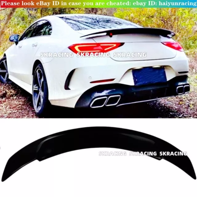 Glossy Black Rear Trunk Lip Spoiler Wing Fits 2018-2021 Benz W257 CLS350 Sedan