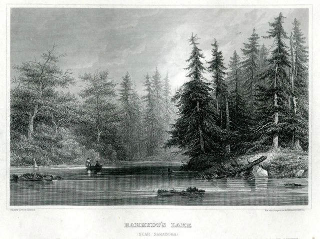 Barhydt's Lake near Saratoga - Stahlstich