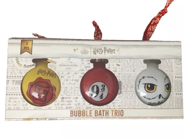 HARRY POTTER BUBBLE Bath Gift Set 3 x 100ml Childrens Bath Baubles