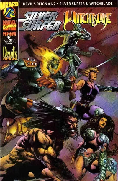 Devil's Reign 1/2 Silver Surfer Witchblade COA Mephisto Cyberforce Top Cow NM