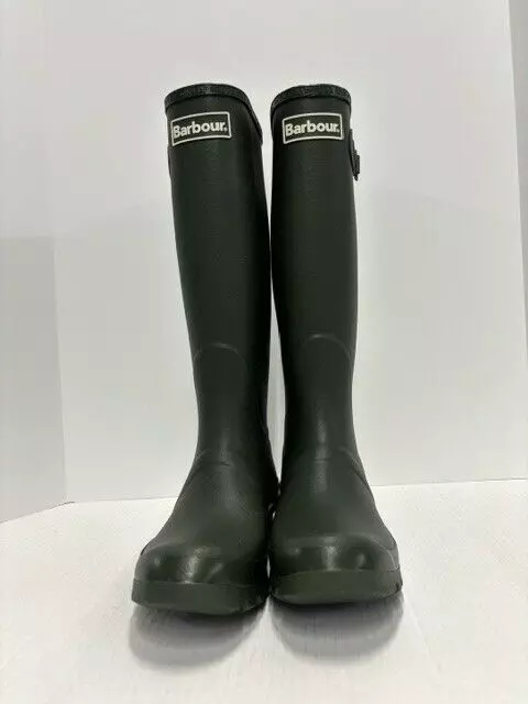 Barbour Bede Wellington Women's Rain Boots Olive Size US 8 EU 39 UK 6 3