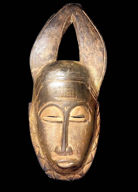 guru Maschera africana antiquariato arte tribale Volto vintage Legno...