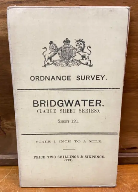 Lovely Very Rare Ordnance Survey Bridgwater Large Sheet Series 1908 A687