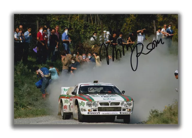 Miki Biasion Hand Signed 12X8 Photo - Rally Autograph.