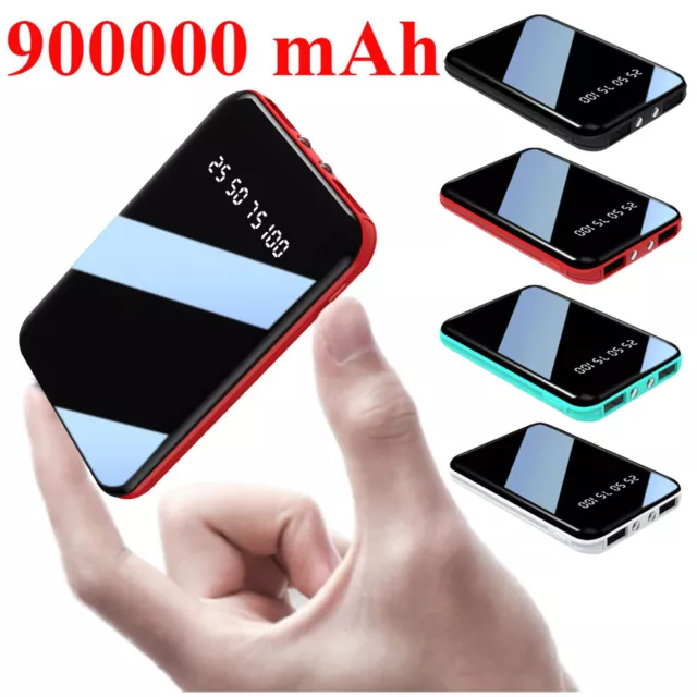 Mini 900000mAh Power Bank UltraThin USB Portable External Battery Backup Charger