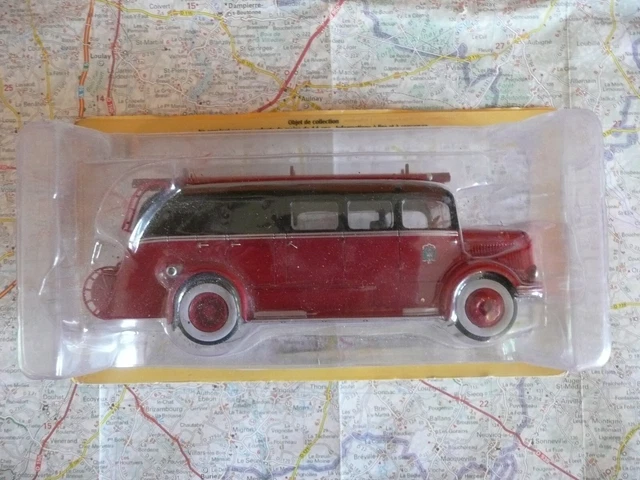 VB Vébé France camion Hotchkiss Pompiers Paris tôle moteur à clé 41 cm RARE