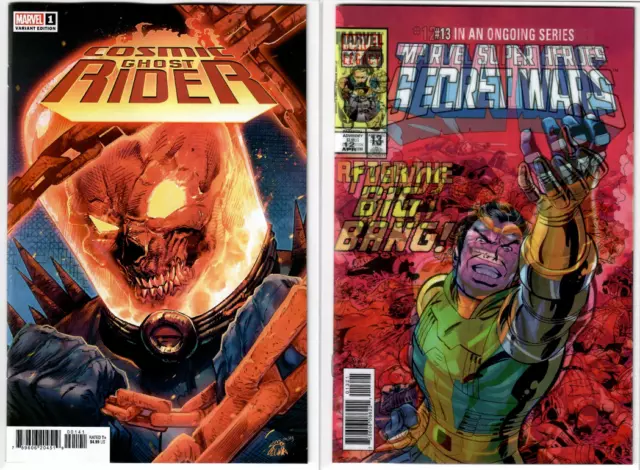 Cosmic Ghost Rider #1 Stegman TRADE 2023 &Thanos #13 LENTICULAR Cover SET Lot