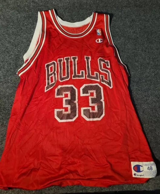 Vintage Champion Brand Chicago Bulls Scottie Pippen Reversible Jersey –  Yesterday's Attic