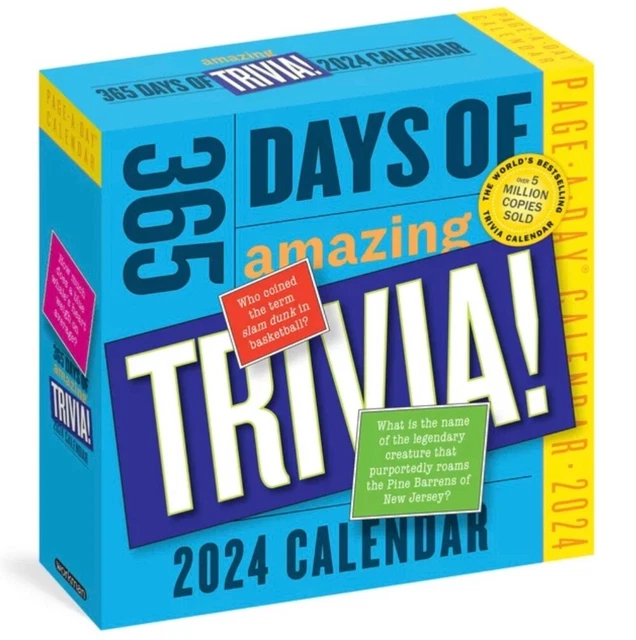 365 DAYS OF Amazing Trivia! PageADay Calendar 2024 Calendar by