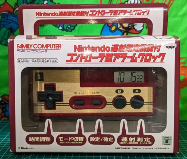 Banpresto 2005 Nintendo Famicom Controller SHOOTING WATCH Clock MASH TESTER JPN