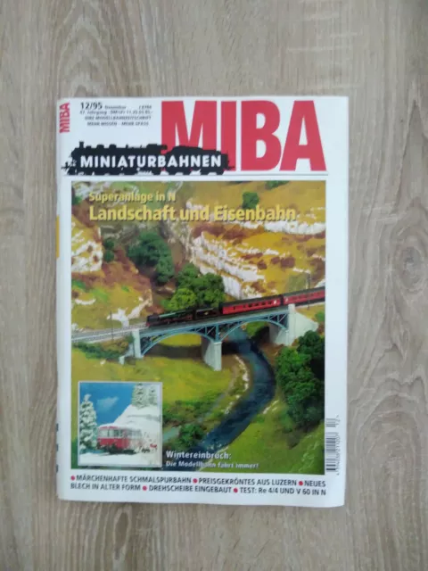 Zeitschrift Magazin Heft Modellbau / Dioramenbau Eisenbahnbau MIBA 12/1995