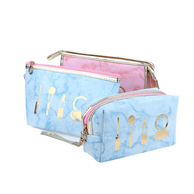 1 pz borsa da viaggio per trucco cosmetico toilette organizer in PVC borsa con cerniera-xp