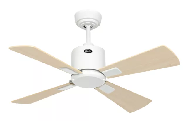 Éco Ventilateur de plafond avec Télécommande Eco Neo Blanc 92 cm Érable Hêtre