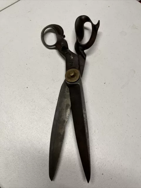 LARGE 15" R Heinisch Inventor Newark NJ USA Shears Scissors Tailor Textile