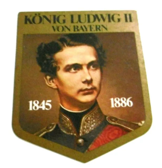 Souvenir-Aufkleber King Ludwig II From Bavaria Neuschwanstein Nymphenburg 70er