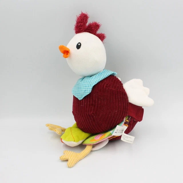 Doudou eveil vibrant oiseau poule rouge John LILLIPUTIENS - 20311