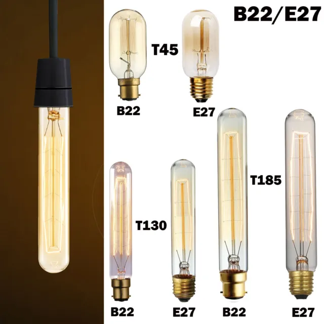Vintage Style Edison Vintage Tall Light Bulbs Industrial Retro Lamps B22/E27