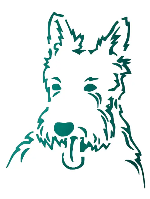 Hoja reutilizable WESTIE Stencil West Highland Terrier raza perro cara 8"" x 10"" S670