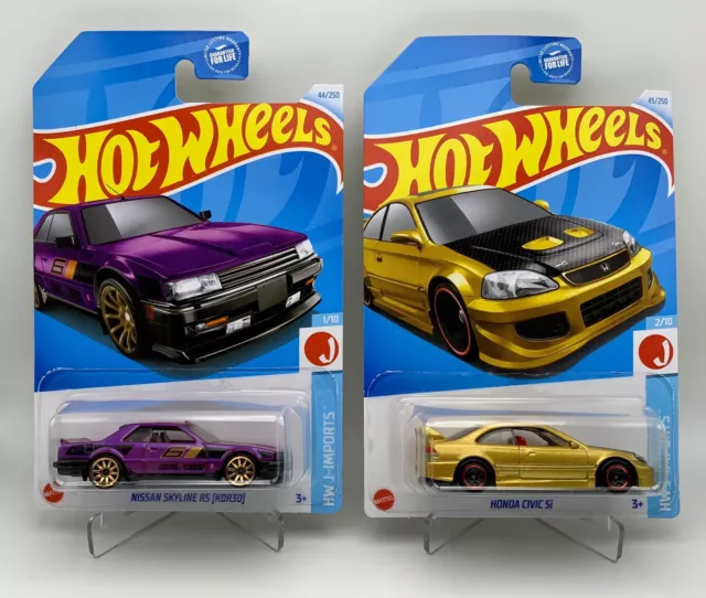 2024 HOT WHEELS Nissan Skyline RS KDR30 HW J-IMPORTS & Honda Civic Si