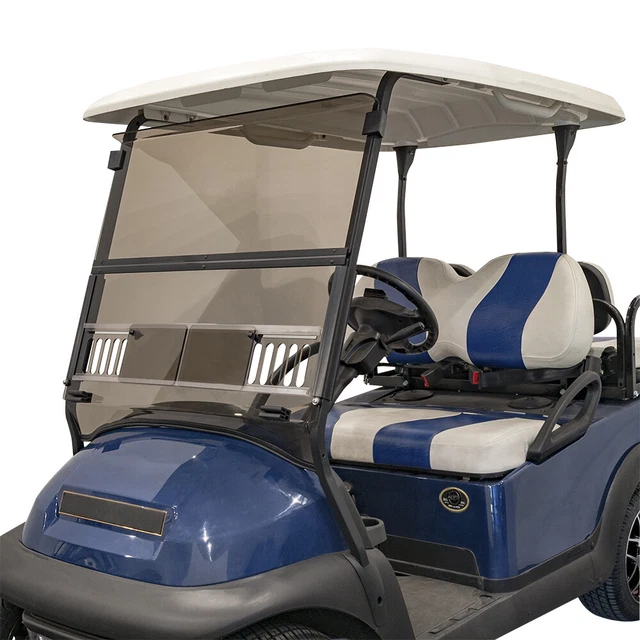 Club Car Precedent (04-Up) Tinted Vented Fold Down Golf Cart Windshield US Made