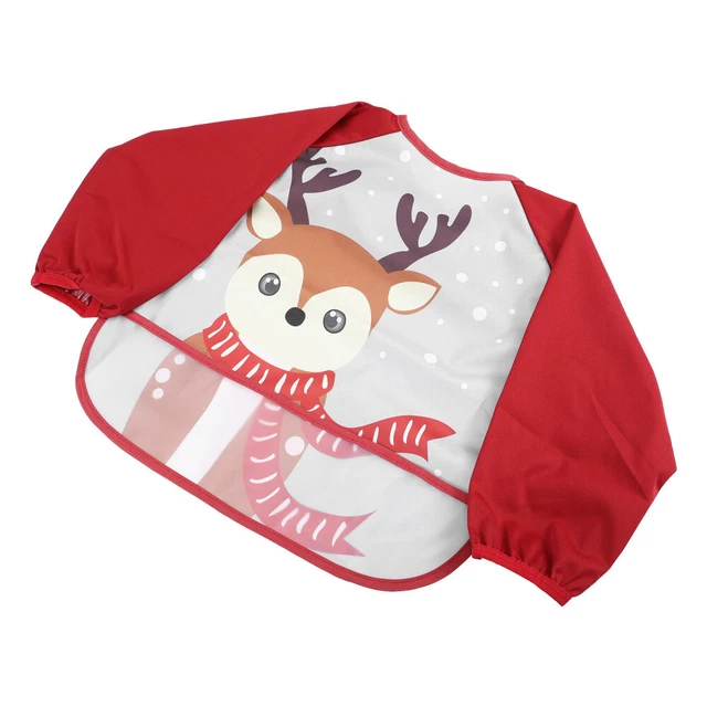Tute bambini cotone copertura completa bavaglino smock bambino copertura completa bavaglino rosso