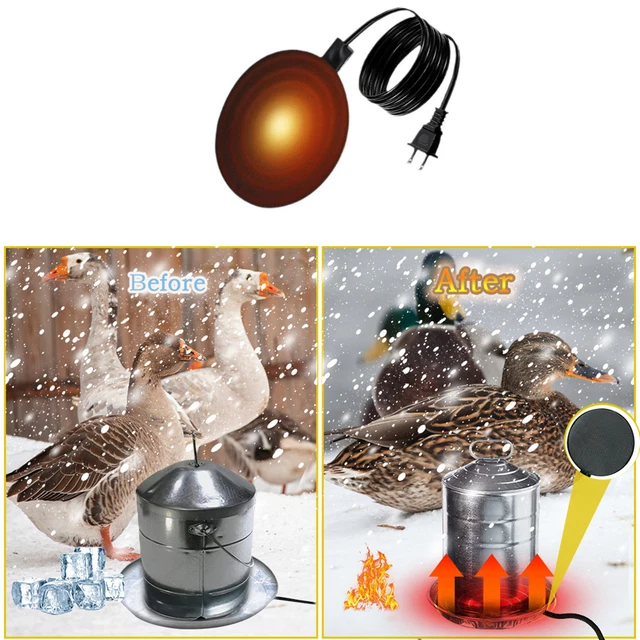 Bird Drinker Heater Stand Chicken Base Adjustable Temperature