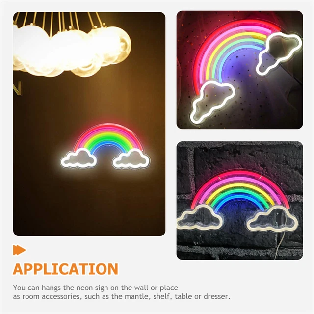 NEON SIGN LED Lights Aesthetic Room Decor Cloud Modeling Lamp £23.95