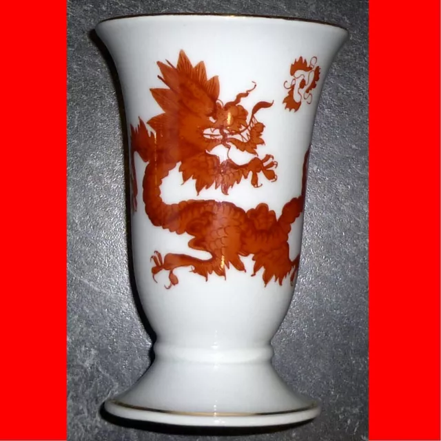 Porzellan Friedrich Kaestner Saxonia Vase Blumenvase Manufaktur Roter Drache !!