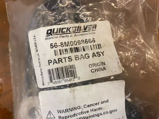Quicksilver Parts Bag Asy 56-8M0098666 New / Old Stock / Sold as pictured