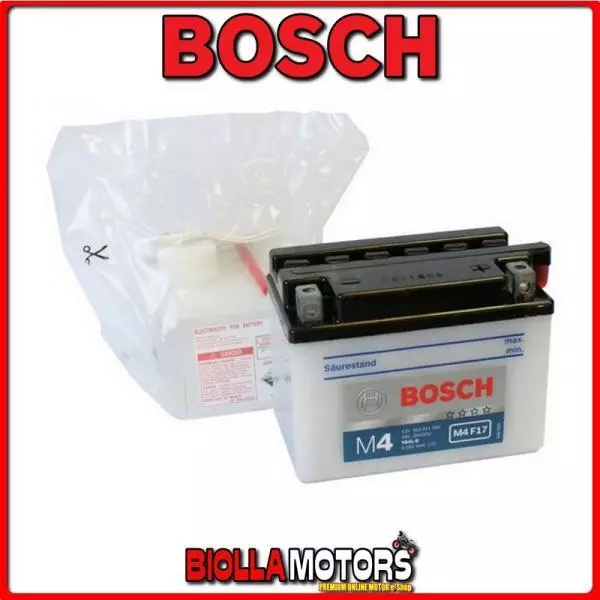 YB4L-B BATTERIA BOSCH YAMAHA CW50, RS, RSX BWs 50 1995- 0092M4F170 YB4LB