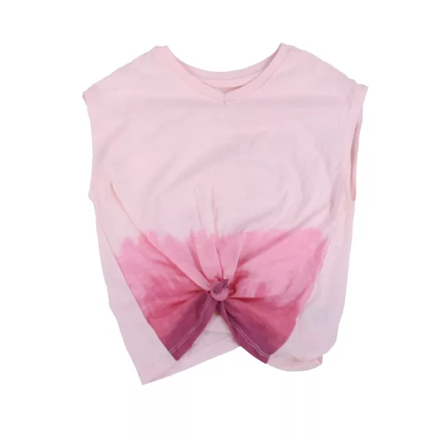 Epic Threads Girl's T-Shirt Short Sleeve Tee Front Tie Top Pink Ombre S New