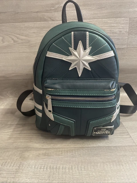 captain marvel training mini backpack Loungefly Metallic America Cosplay Norman's Hallmark It has awesome cartoon style detail of Captain Marvel Loungefly Captain Marvel Mini Backpack
