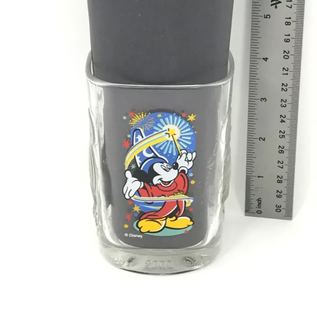 MICKEY MOUSE Fantasia Wizard Square Glass 2000 Walt Disney World Epcot McDonalds