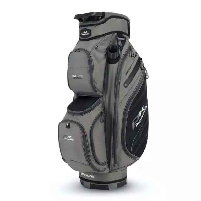 Powakaddy DLX Lite Golf Cart Bag 2024 - Gun Metal Black