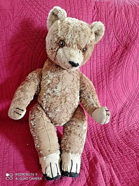 Ours En Peluche Ancien Vintage Articulé - Teddy Bear Des Années 1940, à Restaurer