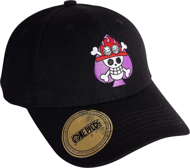 Cappello One Piece Ace Skull Logo Black Cap Hat ABYstyle