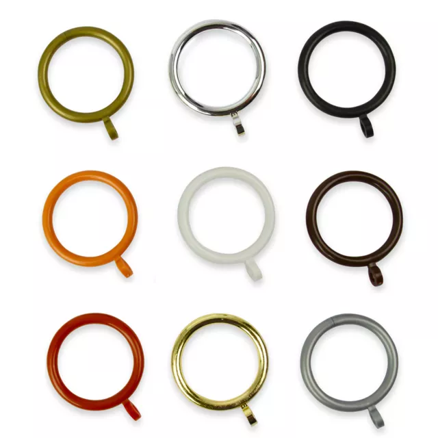 Curtain Rings for 28mm Poles 8 Colours Many Discount Packs Strong Plastic Hooks