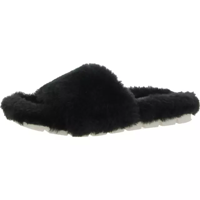 Urban Sport   Womens Black Flat Slide Slippers Shoes 8 Medium (B,M) BHFO 0794