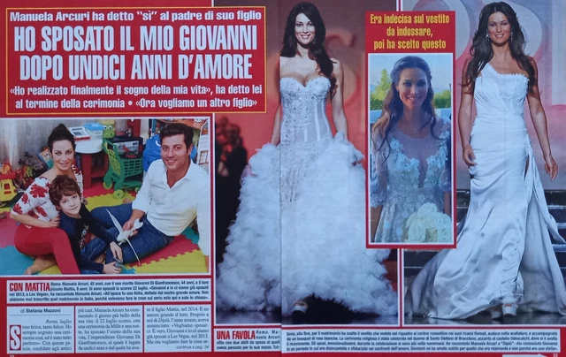 Italian Clipping Ritaglio 2022 MANUELA ARCURI ho sposato il mio 3 PAGINE
