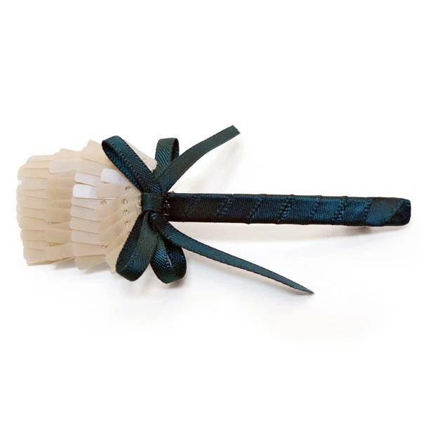 Barrette Pince à Cheveux En Satin Marron Avec Nœud Et Dentelle Dorée - Accessoire Neuf