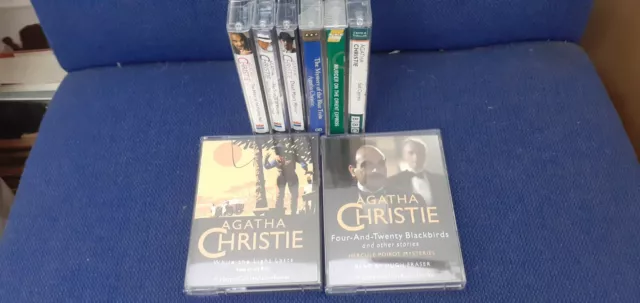 8 Audio Books Cassettes Tapes Agatha Christie Joblot Bundle VGC Pre-Loved