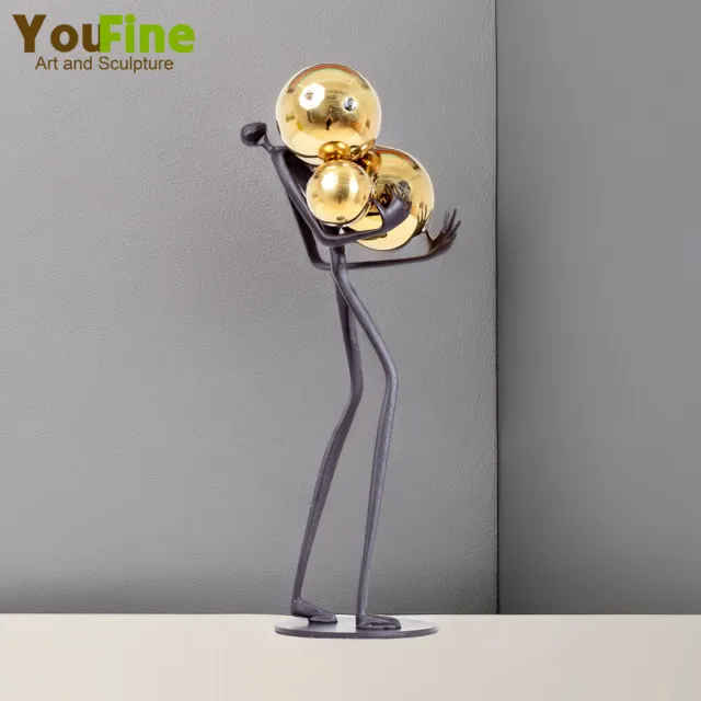 Abstract Metal Sculpture Modern Art Metal Statues and Sculpture For Indoor Decor